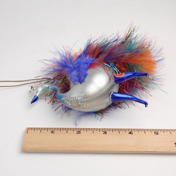 VTG Soffieria De Carlini Italy Christmas Ornament Peacock Bird RARE Color! - Picture 7 of 16